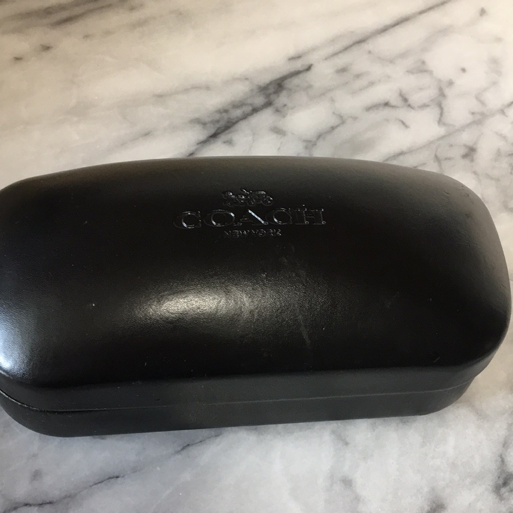Coach Black Leather Glasses Case